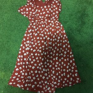 Flower print mini dress